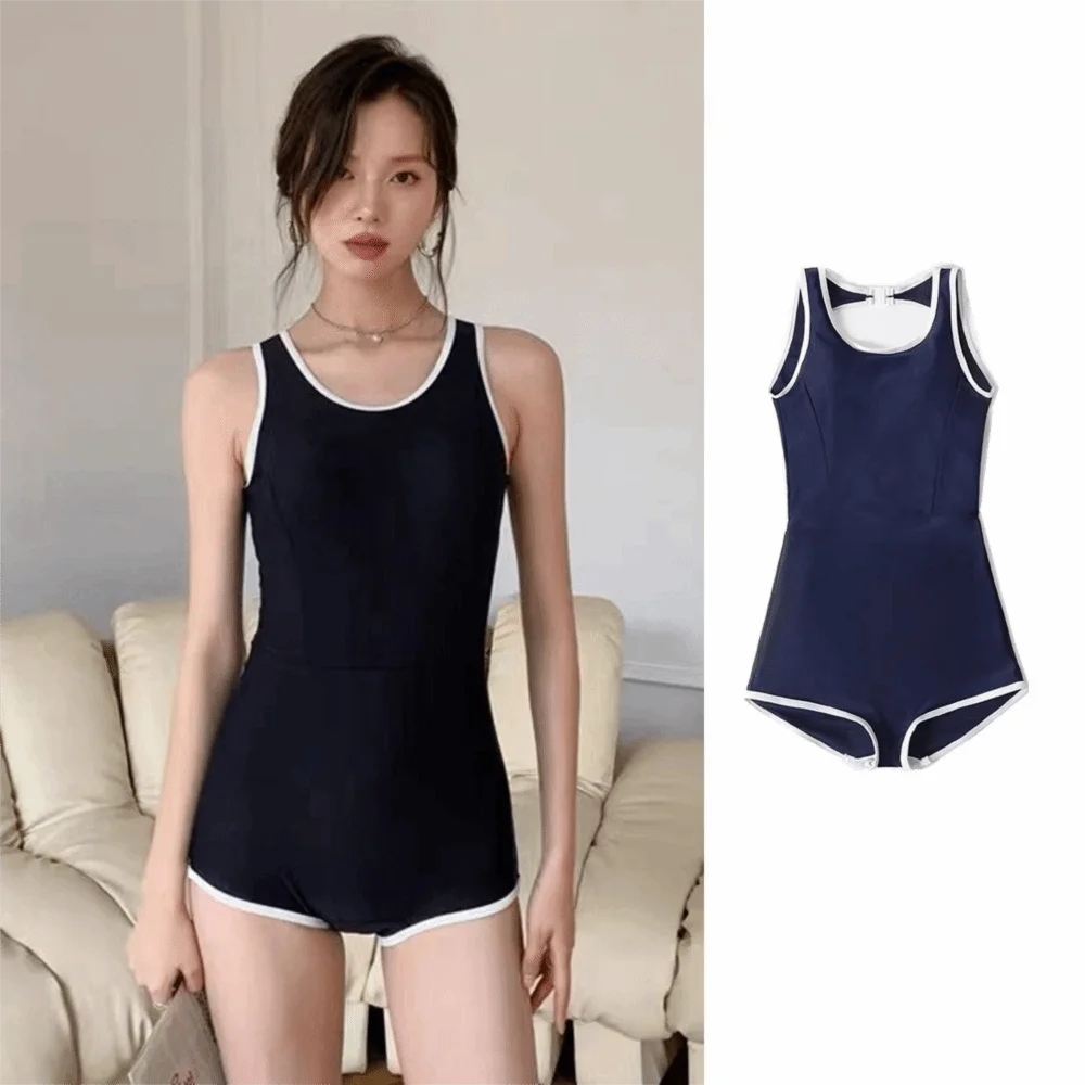 Traje de baño de una pieza de secado rápido a la moda, traje de baño Sexy sin mangas para mujer, ropa de playa femenina ajustada para primavera