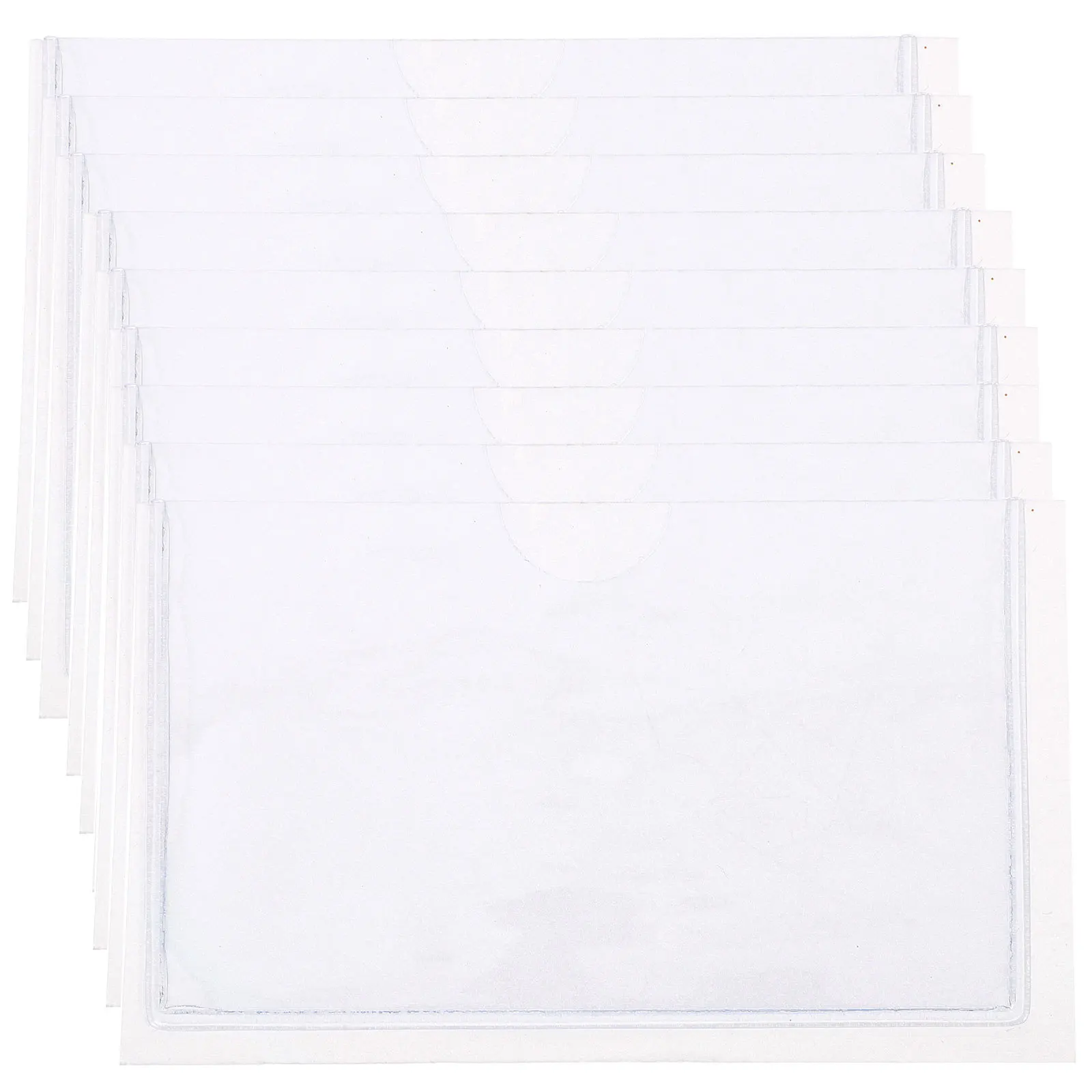 

10Pcs Universal Fit Parking Permit Holder for Car Windshield PVC Card Sleeve Adhesive Label Badge Document Storage