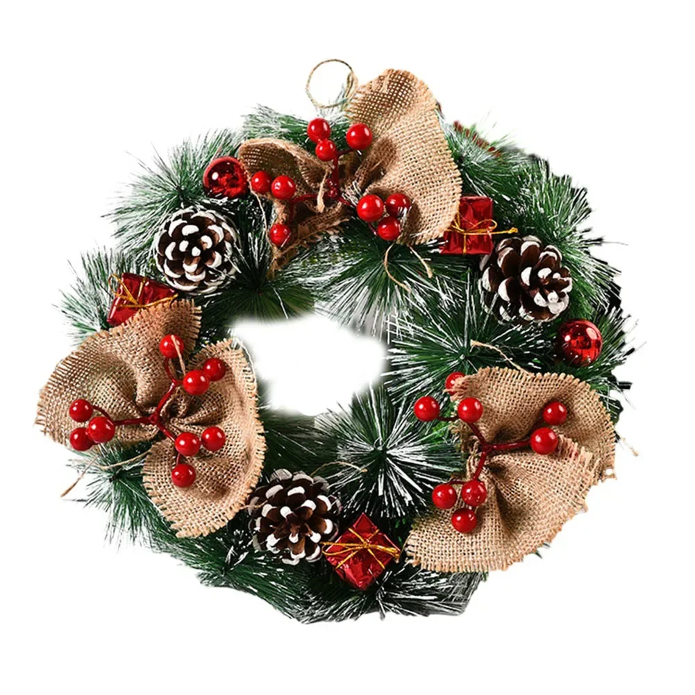 Letter Christmas Simulate Wreath Christmas Garland Artificial Plant Wreath Garland Christmas Xmas Festival Thanksgiving Decor
