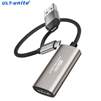 1080P Capture Card 4K Input HDMI to USB-A/USB-C USB3.0 Capture Video and Audio Recording for OBS Studio PotPlayer QT Player