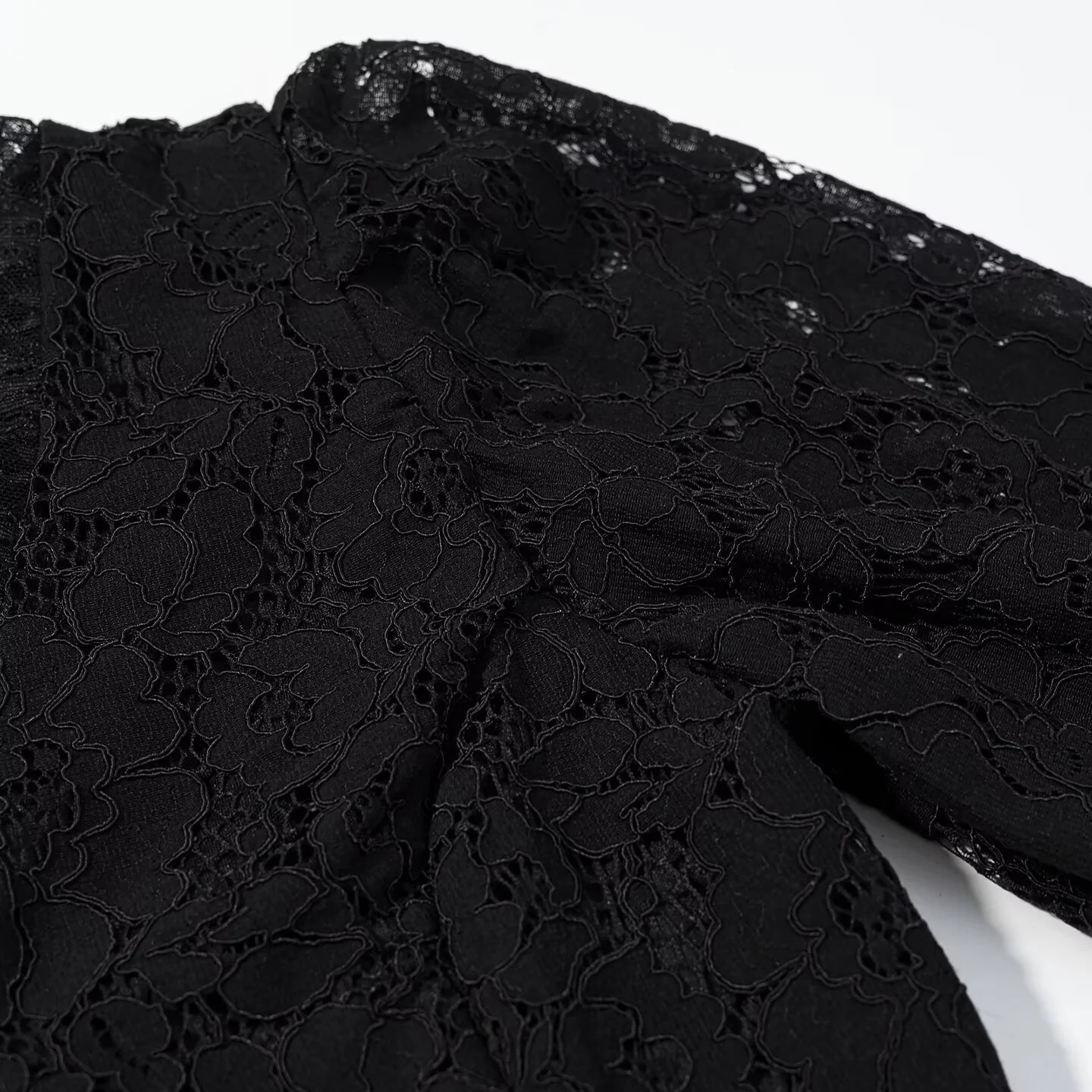 Elegantes Set aus Spitzen-Maxirock und Bluse für Damen, Vintage-Stil, einreihig, ausgestellte Ärmel, V-Ausschnitt, schlanke Bluse, Party-Outfit für Damen – Detail 22