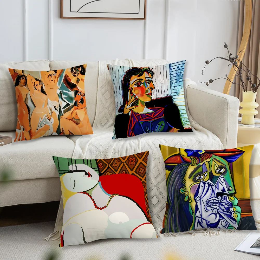 Art Pablo Picasso Cubism Abstract For Bedroom Car Coffee Shop Room Soft and Living Room Sofa Decorative Pillow Cover Case