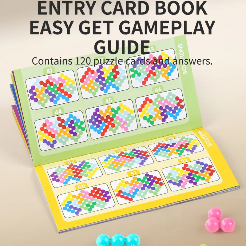 لعبة ذكية ثلاثية الأبعاد ماجيك حبة لغز لعبة السفر طفل الهرم الخرز التفكير المنطقي التحدي الدماغ دعابة لعبة فكرية هدية عيد الميلاد #5