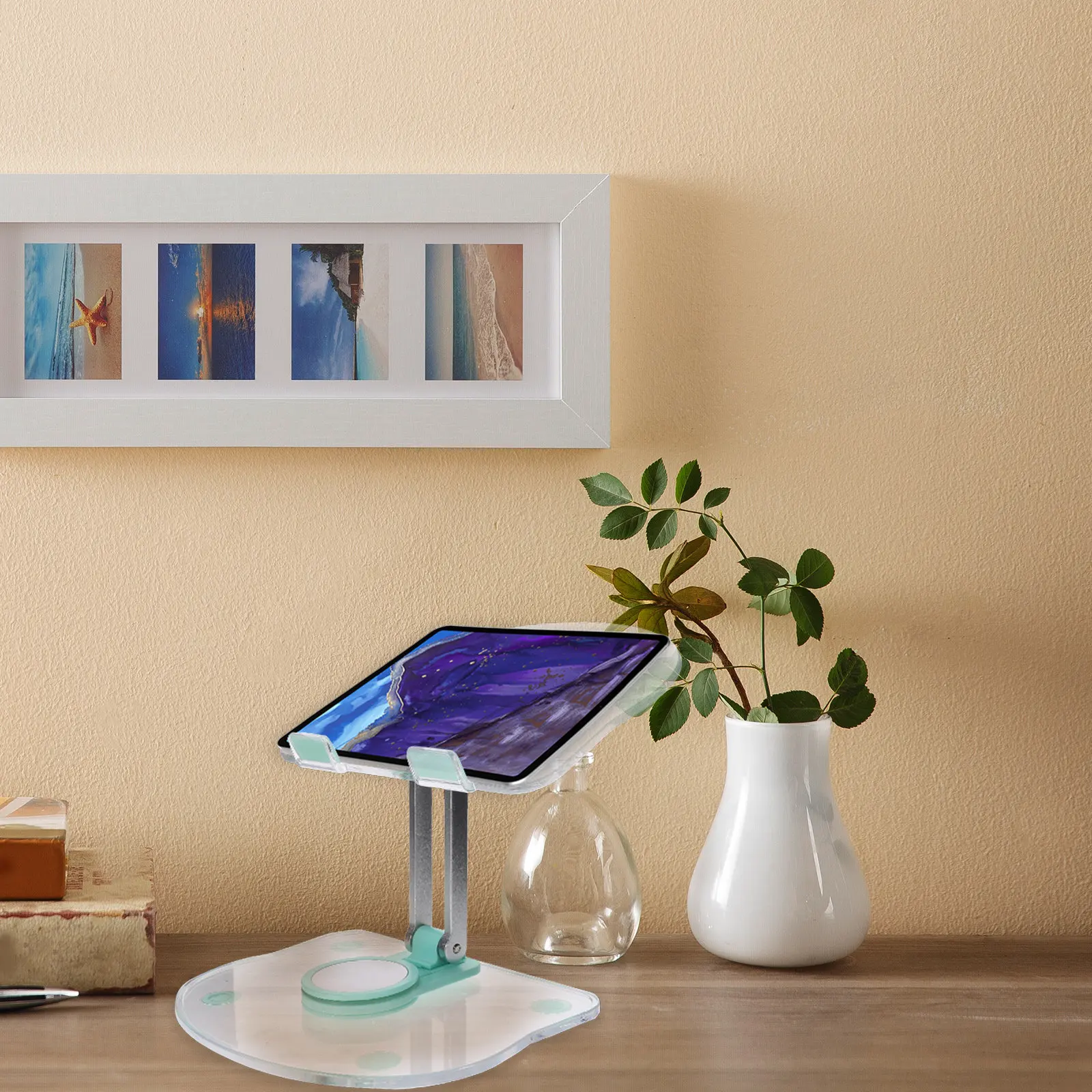 

Вращающаяся подставка для планшета, регулируемый складной держатель для планшета, настольное крепление, устойчивый органайзер для офиса, кухни, дома