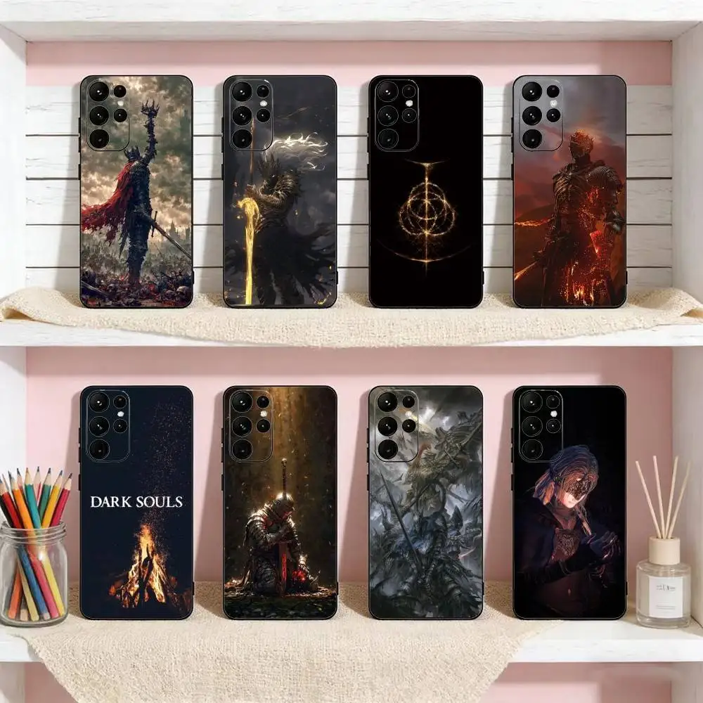 

Game D-Dark S-Souls Phone Case For Samsung S25,24,23,22,30,21,10,9,Ultra,Plus,Lite Soft Black Case