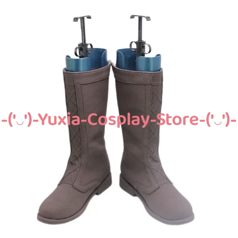 Yuxiacosplay! 86-Eighty Six- Shinei Nouzen Buty do Cosplayu, Rekwizyt Postaci z Anime, Skórzane Botki PU, Kostium na Halloween, Karnawał, Imprezę