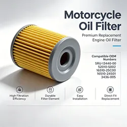 Engine Oil Filter For Suzuki Burgman AN400 AN250 DF125 DF200 DRZ125 DRZ125L DR125 DR125SDR125SE DR200 16510-25C00 16510-24501