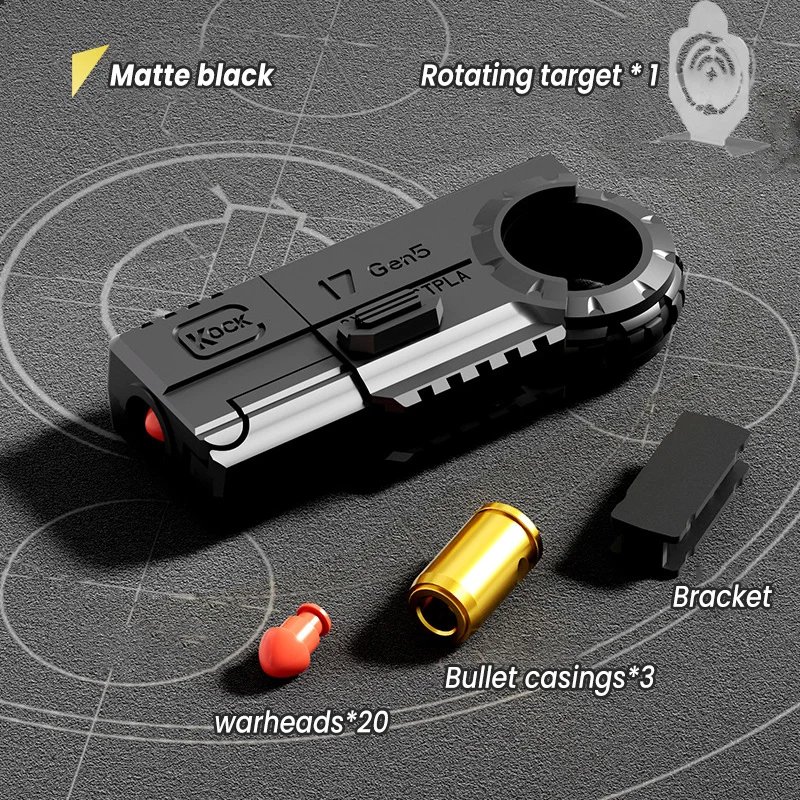 Adult Fidget Toys For Stress Relief EDC Alloy Fingertip Toy Pistol Decompression Launcher Model Ring For Anxiety Gift