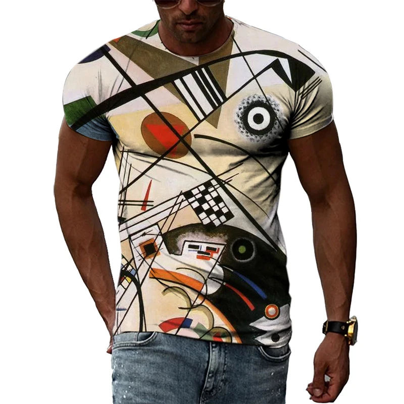 Summer Fashion Cool Style Hip Hop Harajuku Men T-shirts 3D Casual Personality Abstract Trend Print Short Sleeve O-Neck Tees Tops