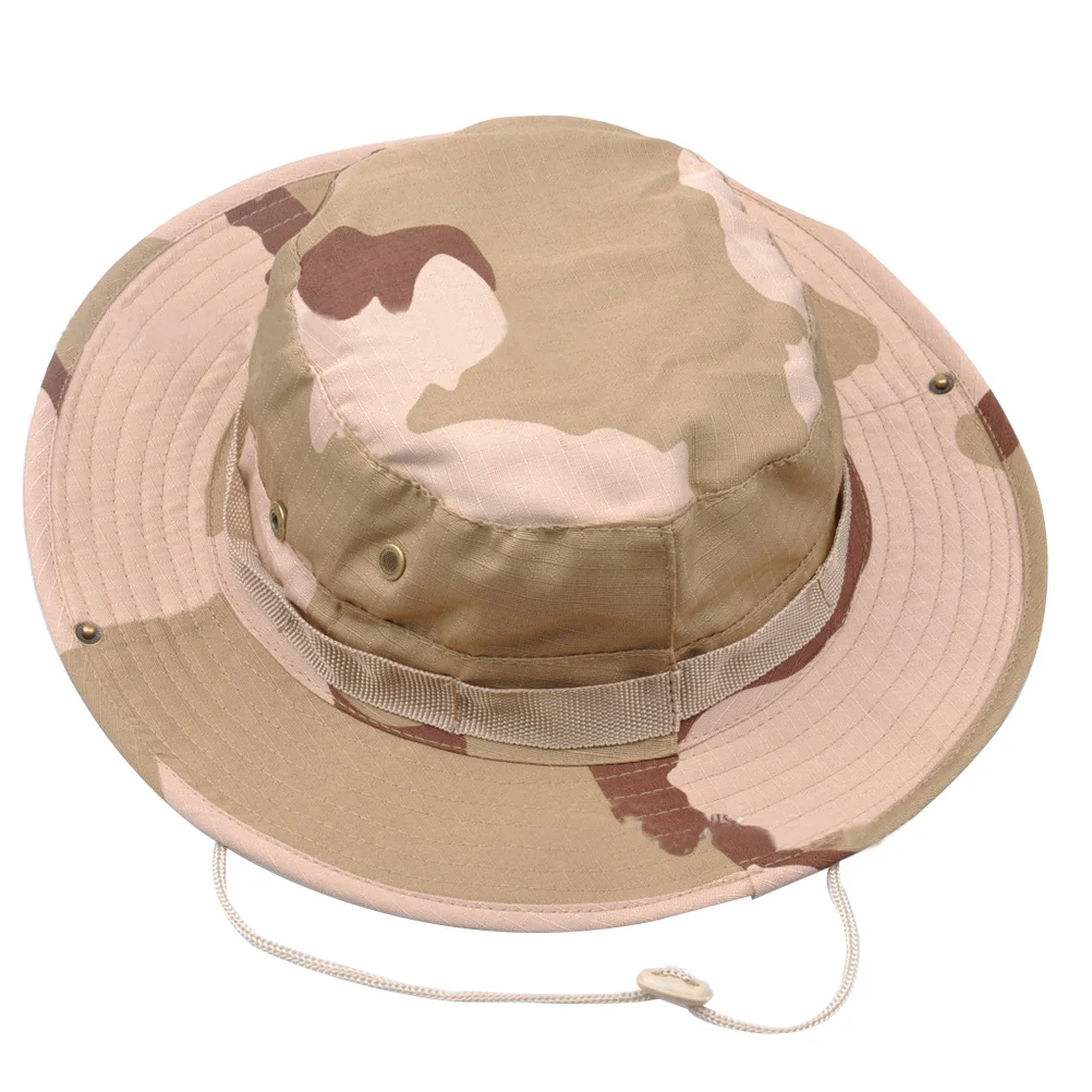 

Sun Protection Fisherman Hat Hill Camouflage Breathable Outdoor Fishing Hat For Hiking Trekking Travel Wide Brim Sunshade