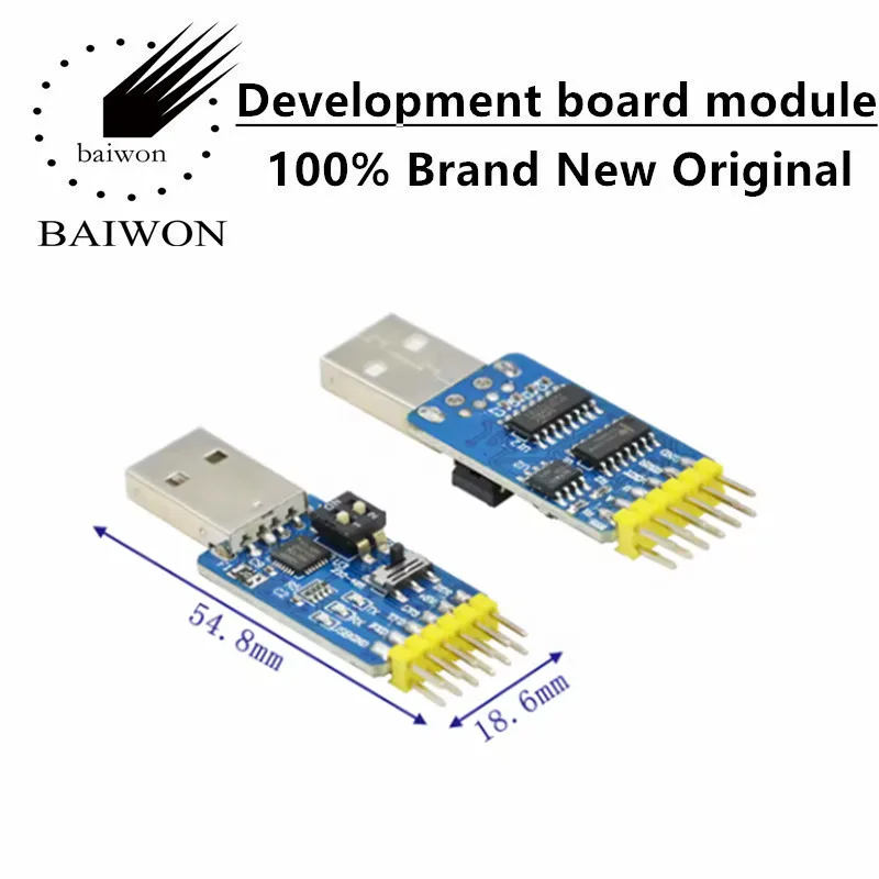 Six in one multifunctional serial port module CP2102 USB to TTL 485 232 interconversion 3.3V/5V compatible