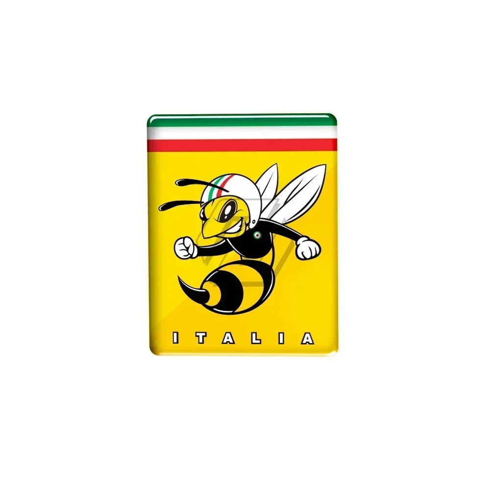 For Vespa Logo Decal Front Badge Overlay Italian Flag Mio Wasp 3D Decals Sticker GTS GT ET PX