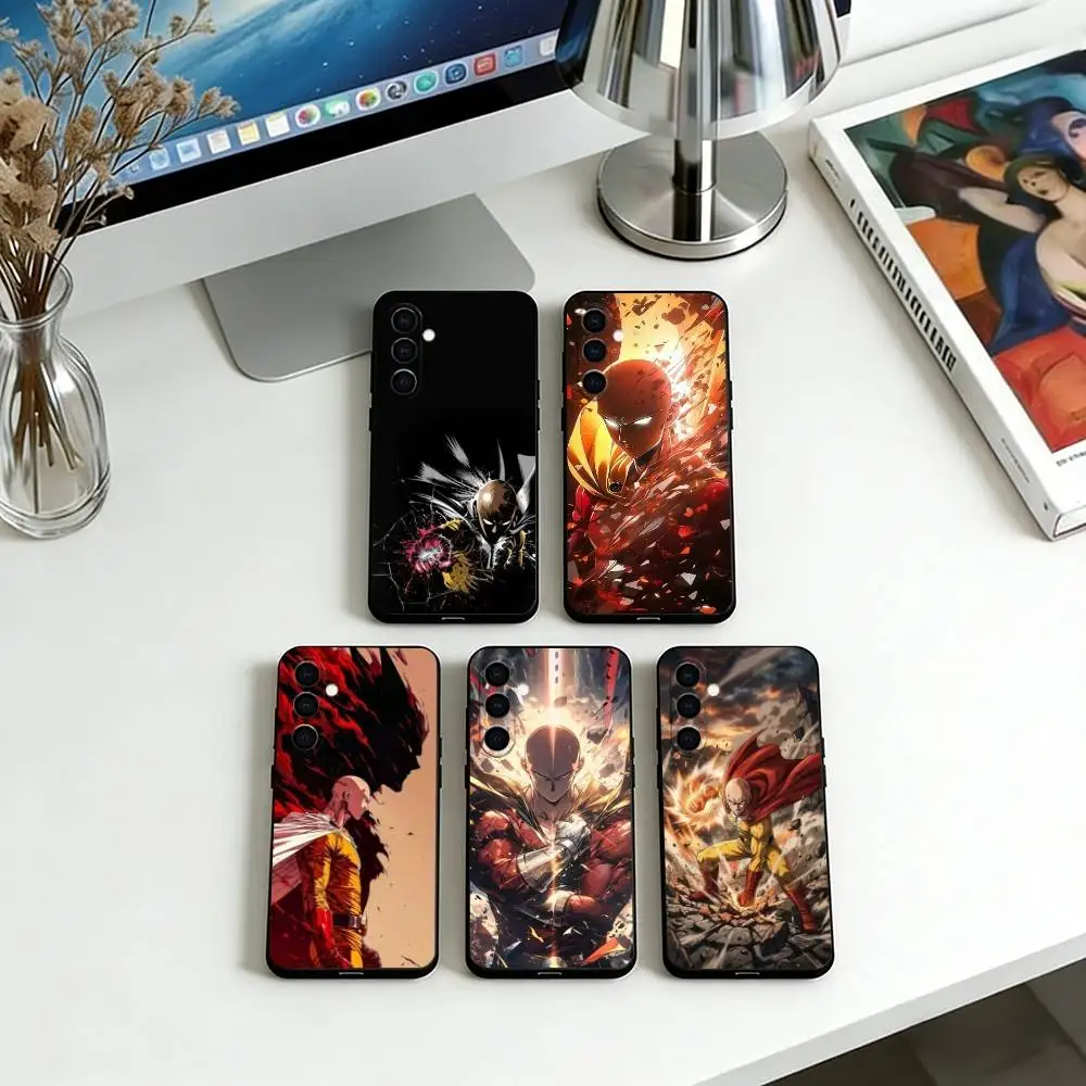 One-Punch Man Phone Case For Samsung Galaxy A73,A72,A71,A70,A53,A52,A51,Others Soft Black Cover