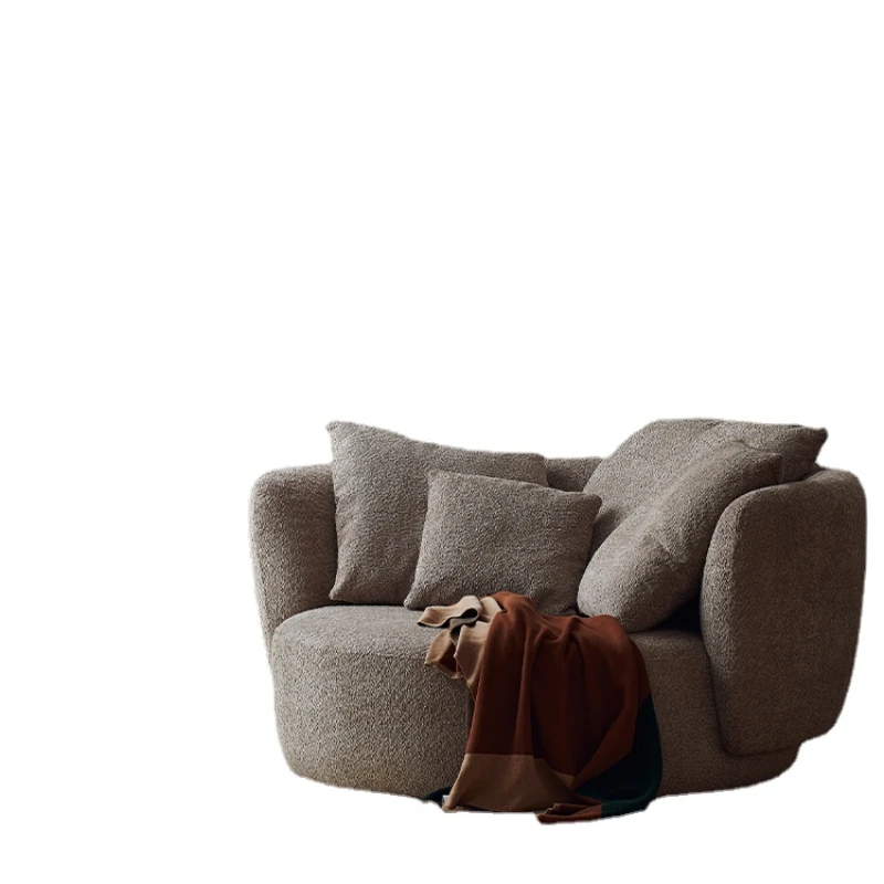 

HXL диван-пельмень кремовый простой диван для гостиной круглый диван из ткани для отдыха