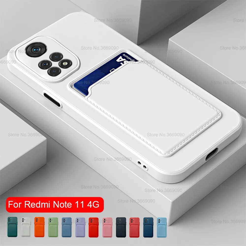 6.43'' for xiaomi redmi Note 11 cases card slot wallet Straight bumper soft silicone back covers redmy redmi note 11 11s note11s