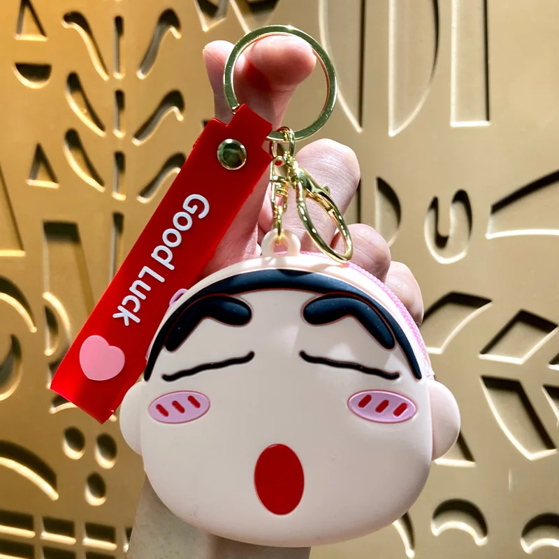 Crayon Shin Chan Anime Coin Purse Storage Bag Keychain Backpack Pendant Cute Boys And Girls Holiday Gift Pendant Keychain