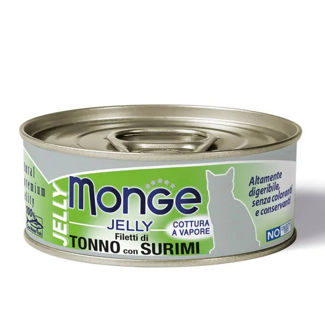 Monge Jelly Filetes de Atún con Surimi - Lata de 80gr