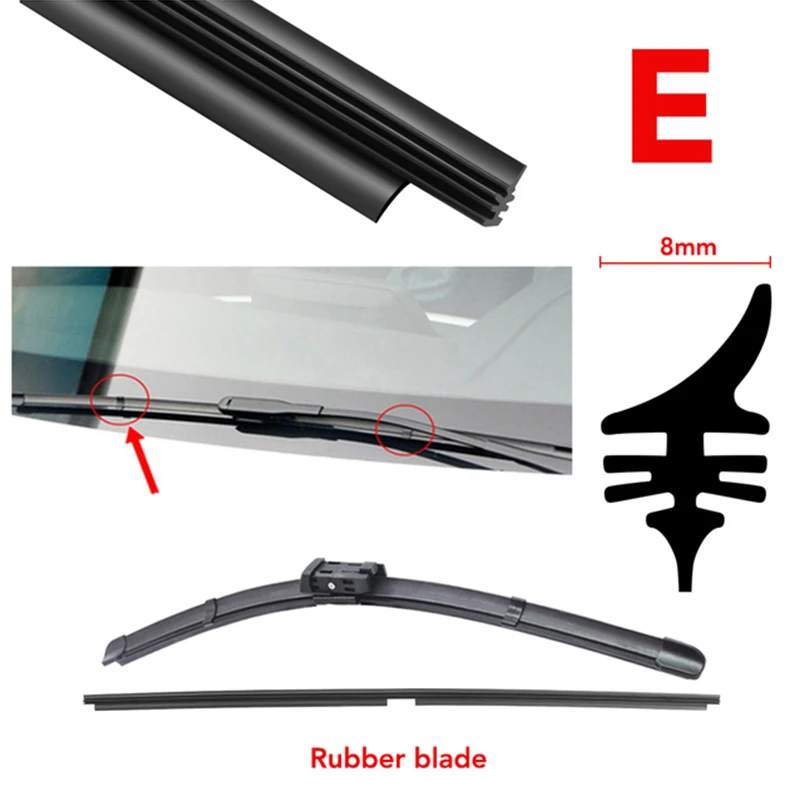 1Pcs Rear Wiper Refill Rubber Strip For Toyota RAV4 Infiniti Qx70 NISSAN Bmw Peugeot 307 Windshield Wipers