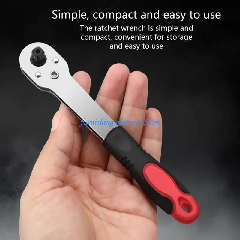 

Y5GD 1/4inch Drive Ratchet Wrench Reversible Ratchet Quick Releases 1/4 Drive Ratchet Handle for Home Improvement Auto Repair