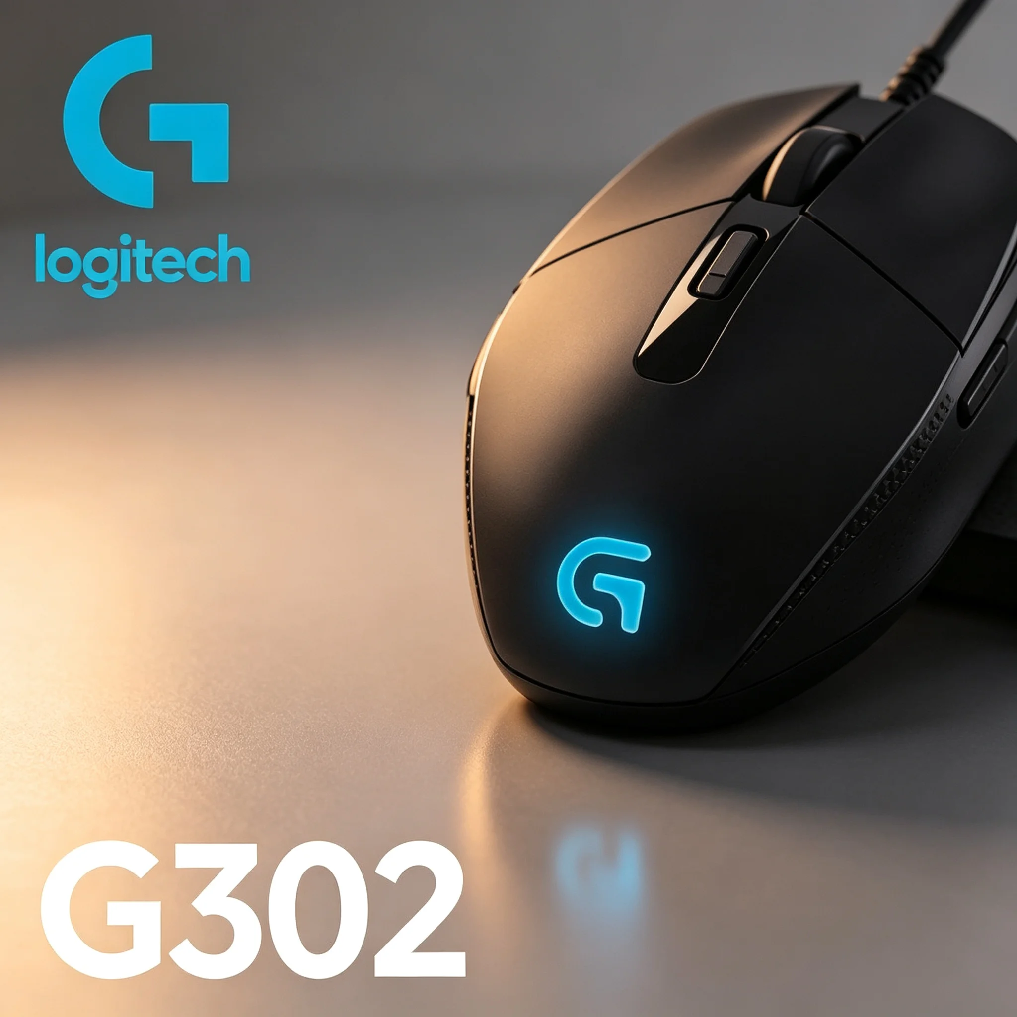 Logitech G302 Wired Gaming Mouse, High‑Precision Ergonomic Computer Mouse for PC Gaming