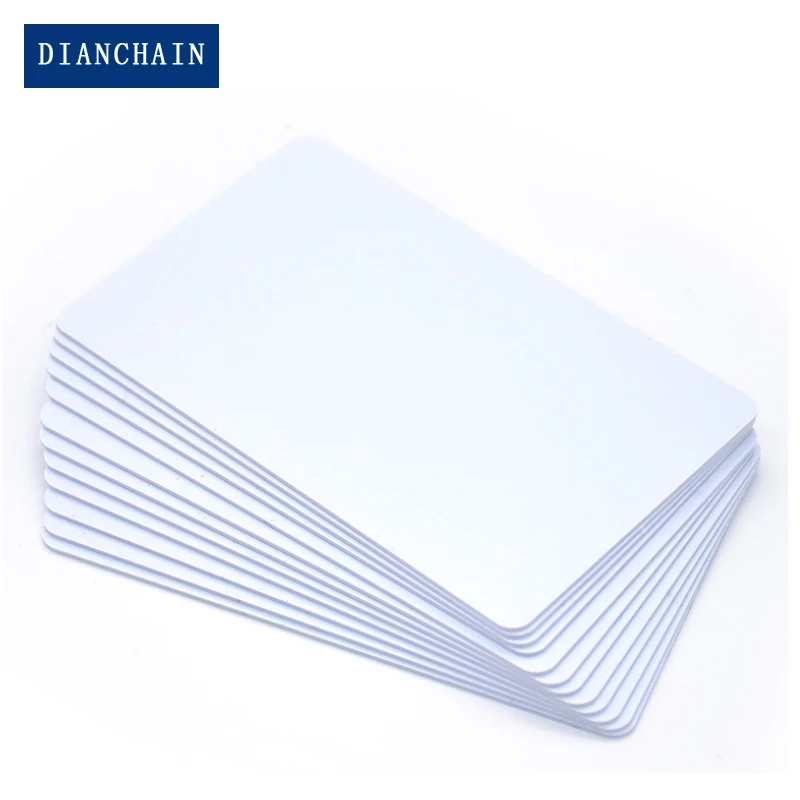 100pcs  a lot RFID Campus Smart Card Access Control Attendance Elevator Card PVC White Card