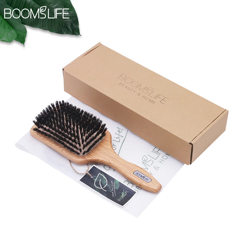 Brosse Cheveux Femme Boar Bristle Hair Brush Women Combs for Hair Detangle Brush Wood HairBrush Barber Comb Scalp Massage Brush