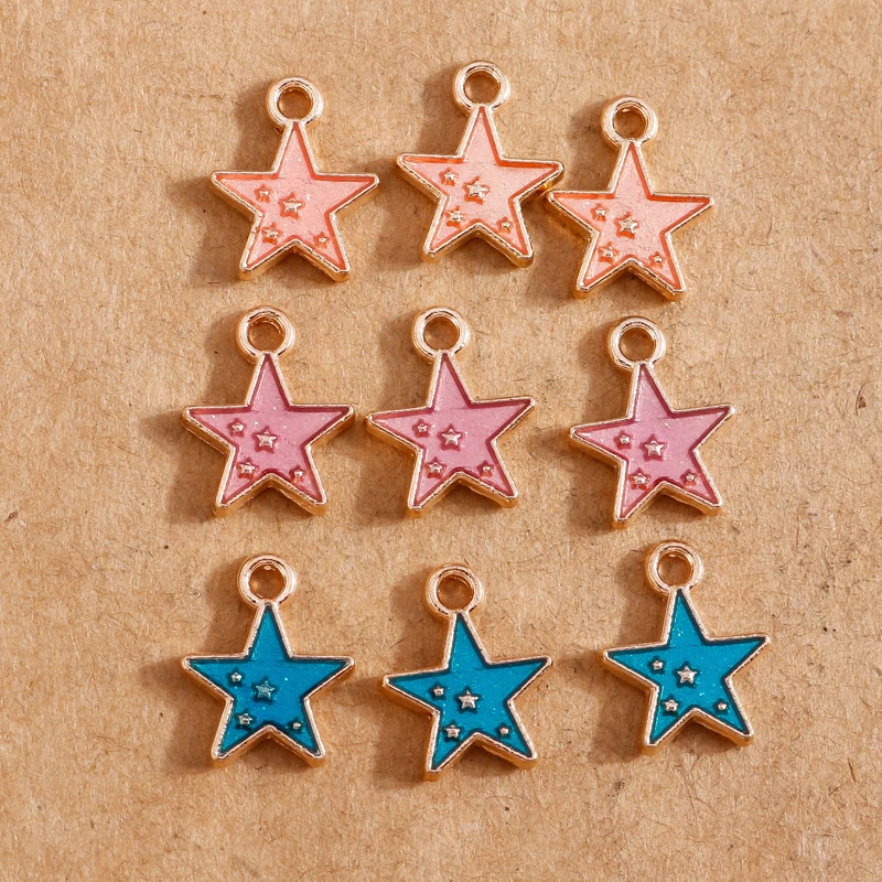 10 Stück Mix Emaille Galaxie Planet Raum Charms für Halsketten Armband Ohrringe Mond Sterne Anhänger DIY Schmuck Herstellung Zubehör – Detail 16