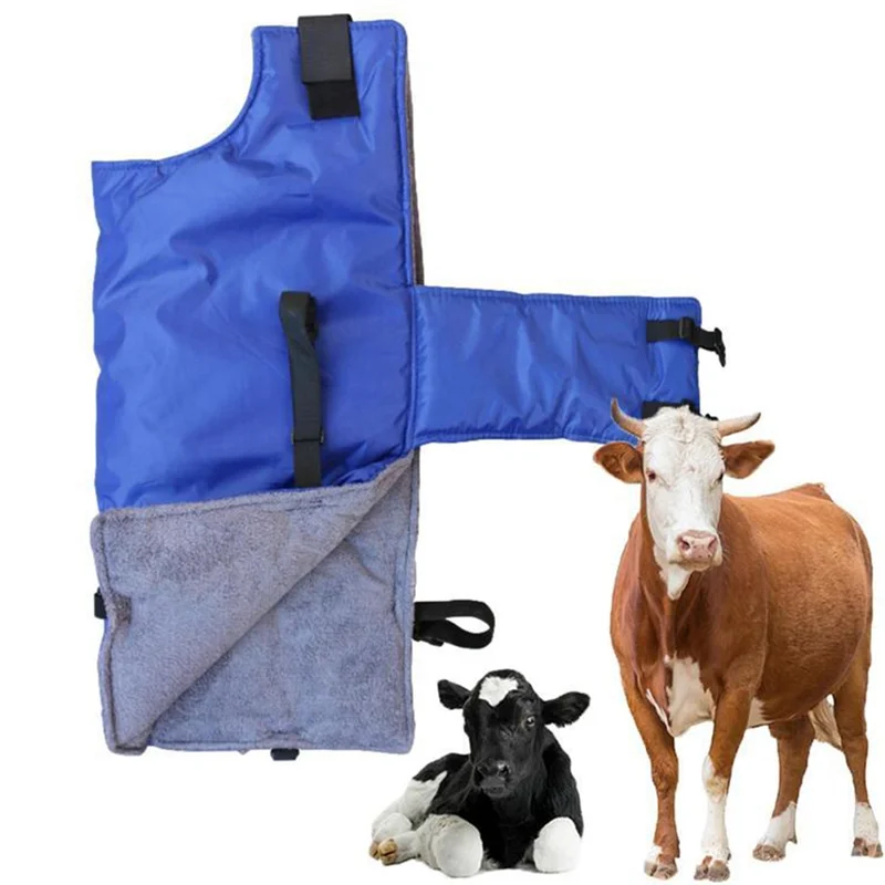 AT51-Waterproof Cobertor de proteção para gado Macio à prova de vento Jaqueta quente para panturrilha Jaqueta de proteção para panturrilha espessada