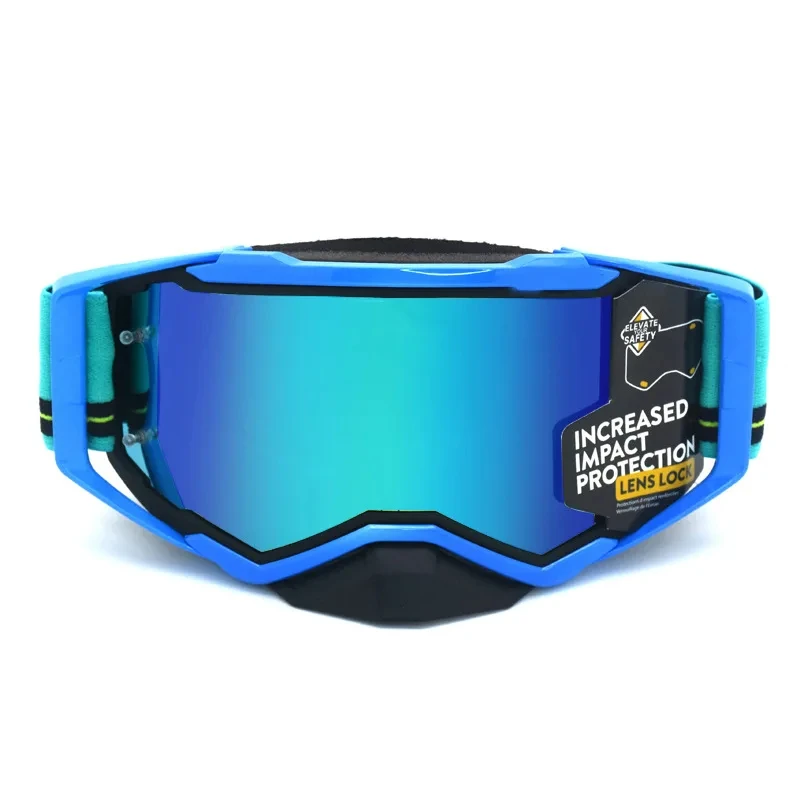 Ensemble de lunettes de moto, lunettes de cyclisme, lentille de motocross, lunettes d\'équitation, lunettes de sport, masque de ski