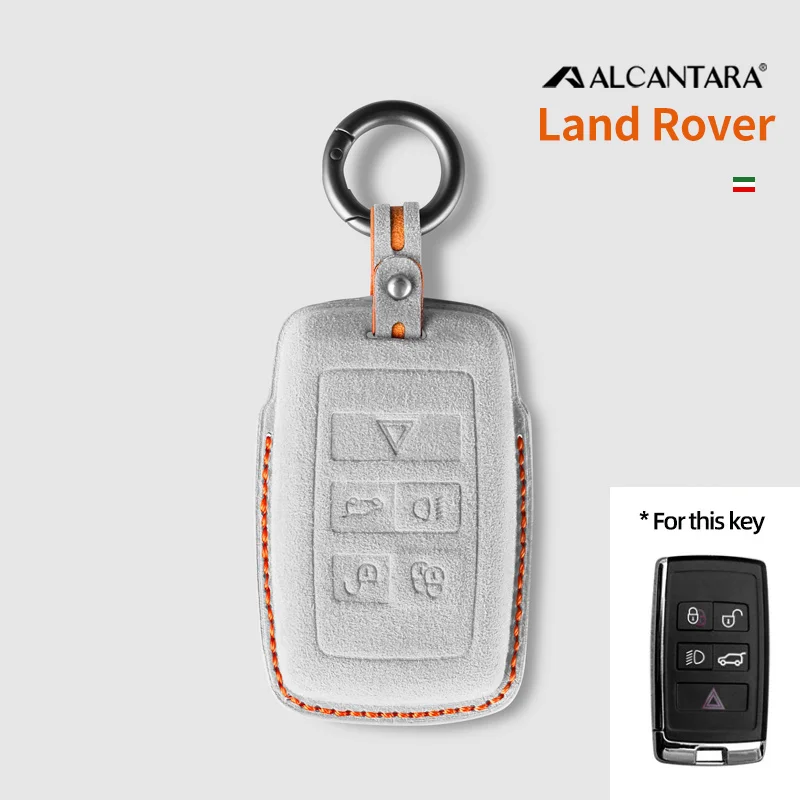 Alcantara Key Chain For Land Rover Defender Range Rover Evoque Discovery Freelander Car Remote Control Protection Housing