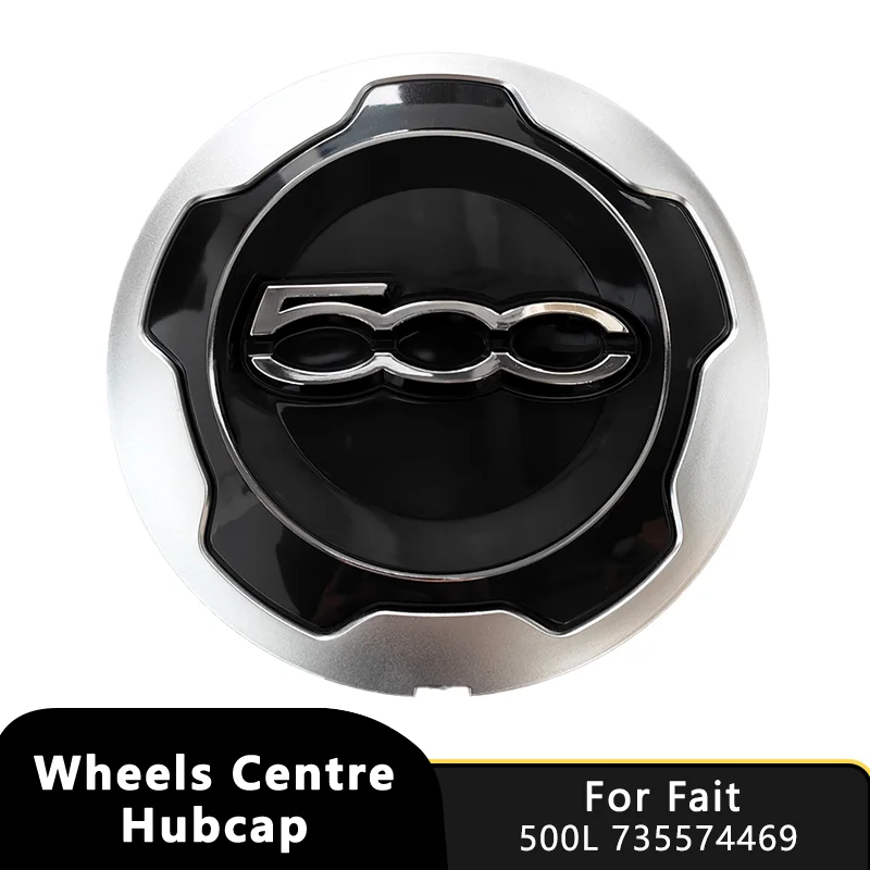 1/2/4pcs Silver Hubcap For Fiat 500L 2013-2023 Wheels Centre Hub Caps Set Dust Cover Wheel Hub Cap Replacement 735574469 ABS