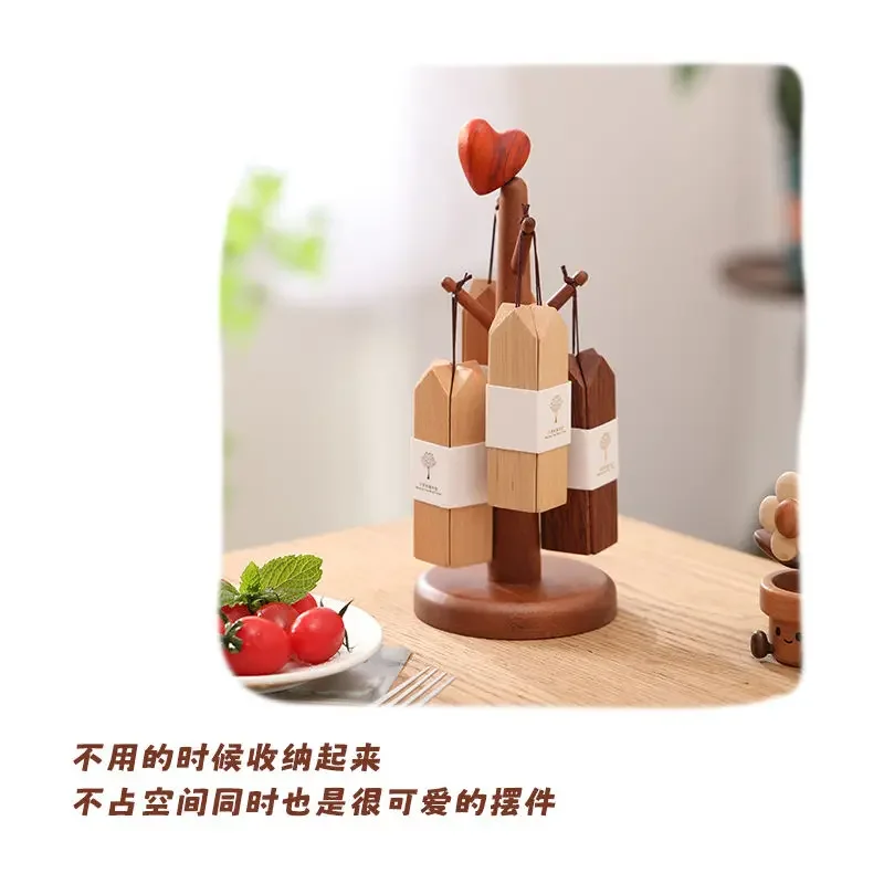 Nordic style solid wood wishing tree, desktop heat insulation pad wooden plate, pot pad solid wood placemat, can store pot mat