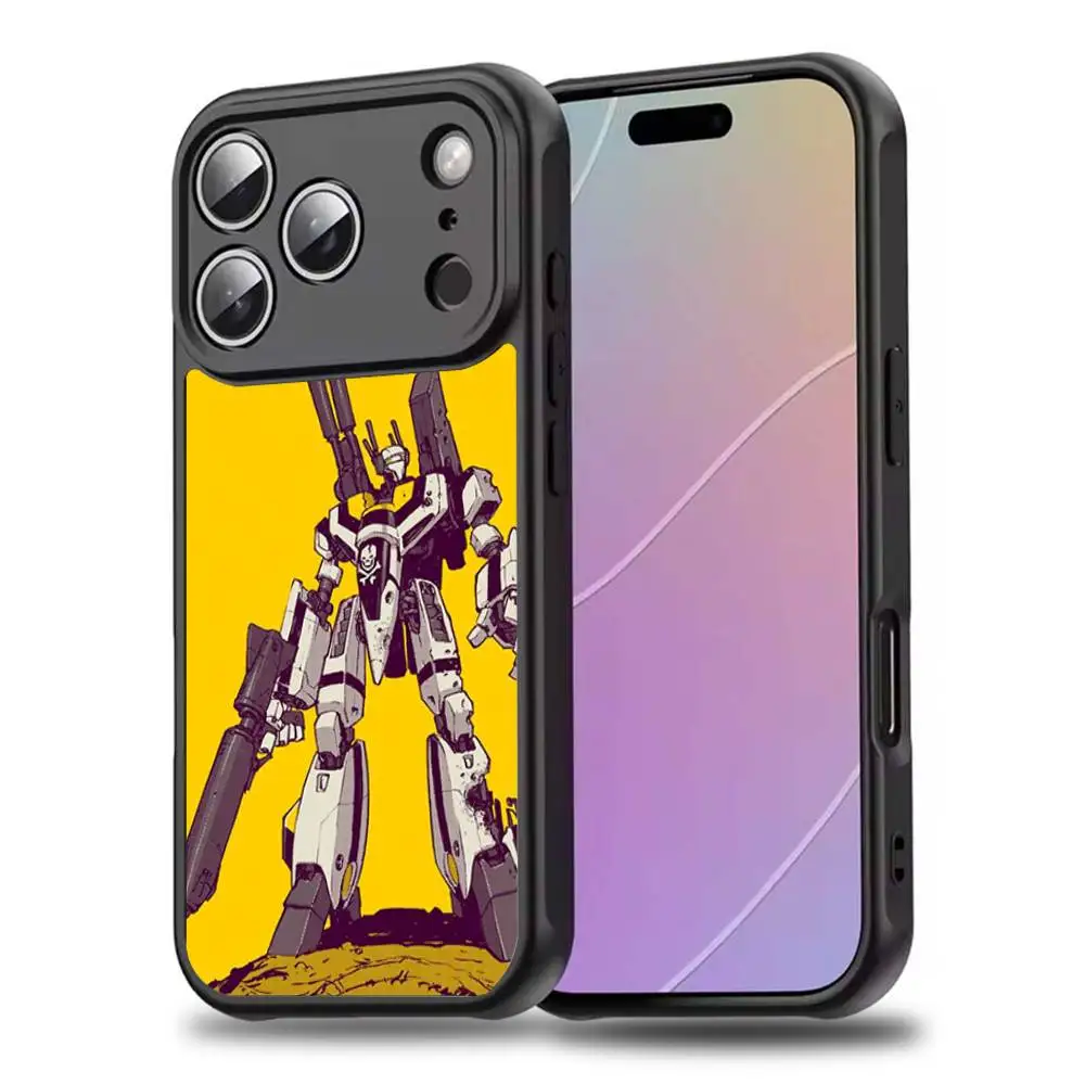 R-robotechES m-macross coque de téléphone pour iPhone 17,16,15,14,13,12,11,Pro,Max,Plus,Mini,SE4,E charge sans fil magnétique Magsafe