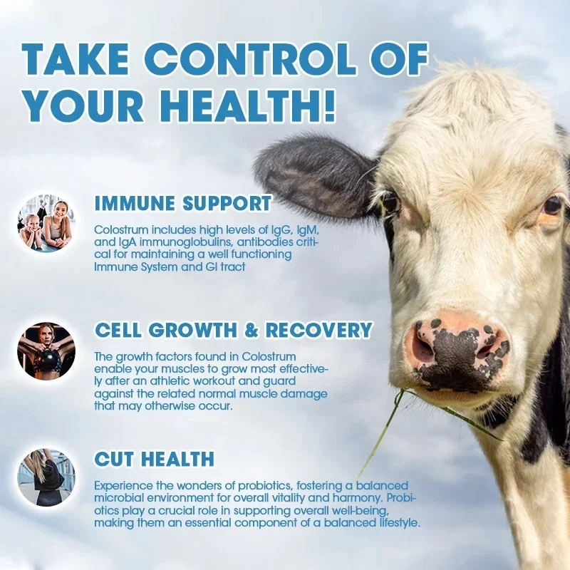 Cápsulas Niuchu - Colostrum puro humano - Suplemento de colostrum alimentado por hierba para soporte intestinal, inmune y crecimiento del cabello