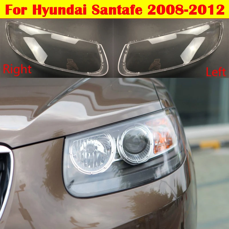 

Car All New Headlamp Case For Hyundai Santafe 2008-2012 Auto Headlight Cover Lens Shell Head Light Lampshade Glass Caps Shell