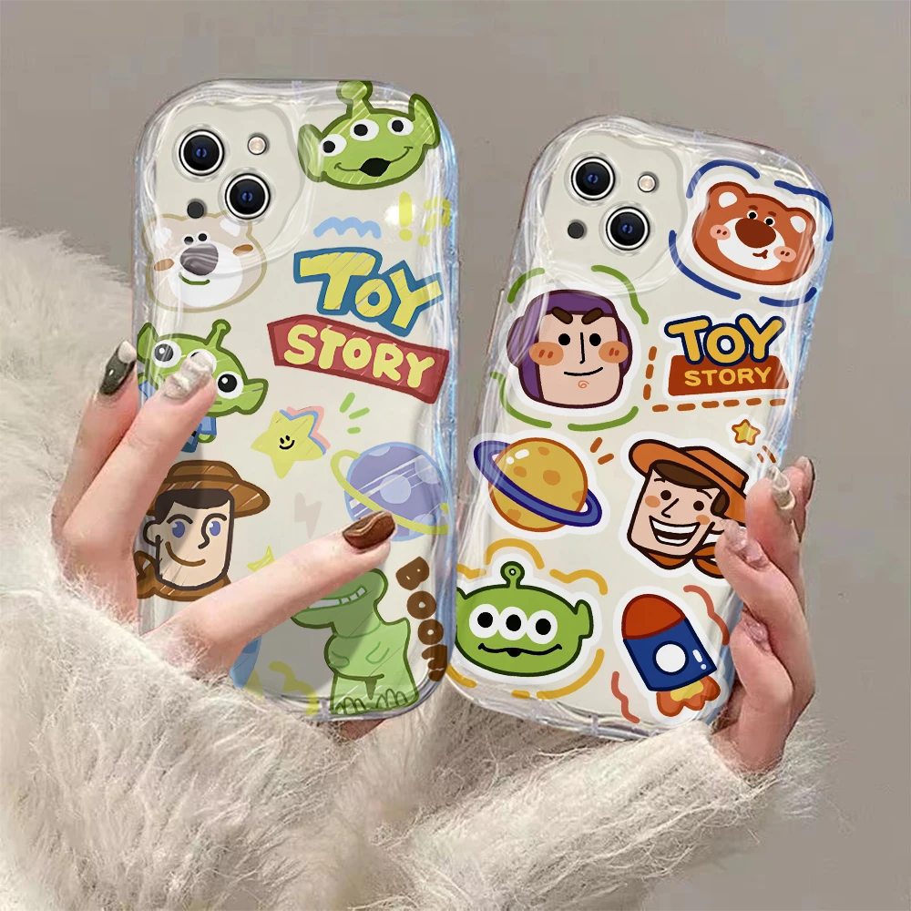 Anime Toy Story Buzz Lightyear 3D Wave Case For iPhone 15 14 13 12 11 Pro Max Mini X XR XSMAX 8 7 6S Plus Soft Silicone Cover