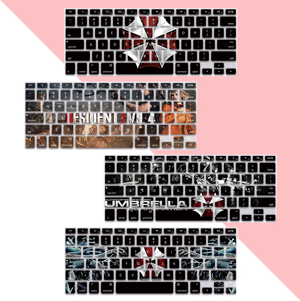 

US Layout Soft Silicone Residents Evil Movie Keyboard Cover for Macbook pro A1278 A1286 Retina A1425 A1502 A1398 Air A1369 A1466