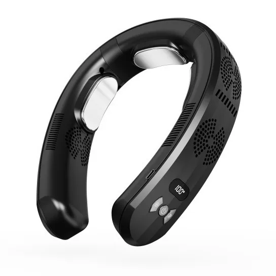 

Leafless Hanging Neck Fan USB Charging Portable Neck Hanging Fan Digital Display Sports Cooling Summer