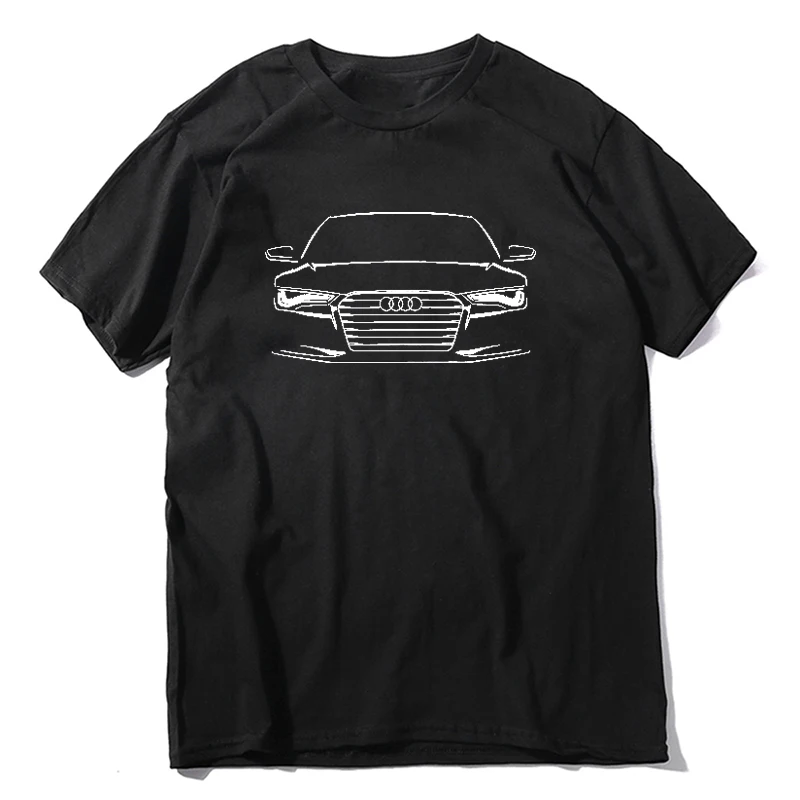 Camiseta de algodão com gola redonda, design Rs6 Rs3 Rs4 Avant-Garde Hatchback Twin-Turbo Racer Ajuste Camiseta de adoração