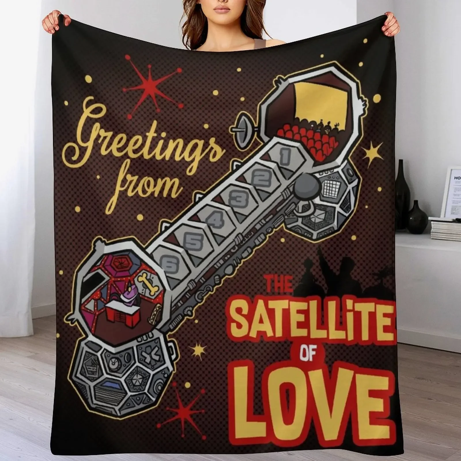 

Satellite of Love - MST3K Throw Blanket Shaggy Blankets Sofas Of Decoration Beach valentine gift ideas Blankets