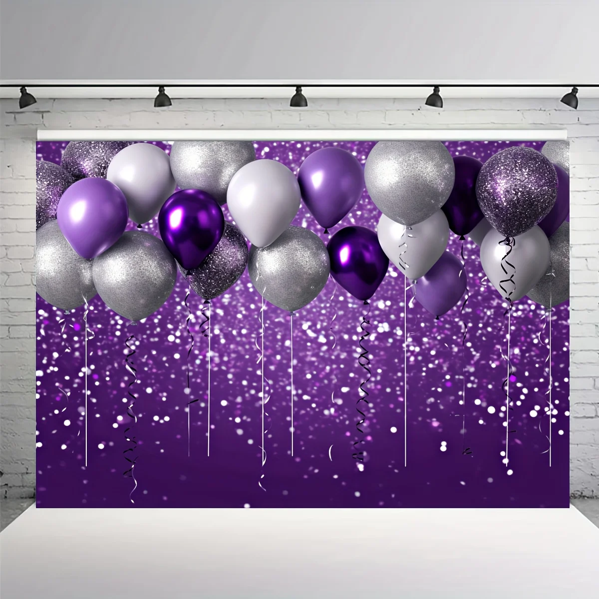 Purple and silver backgrounds for birthday, wedding, dance, graduation photography