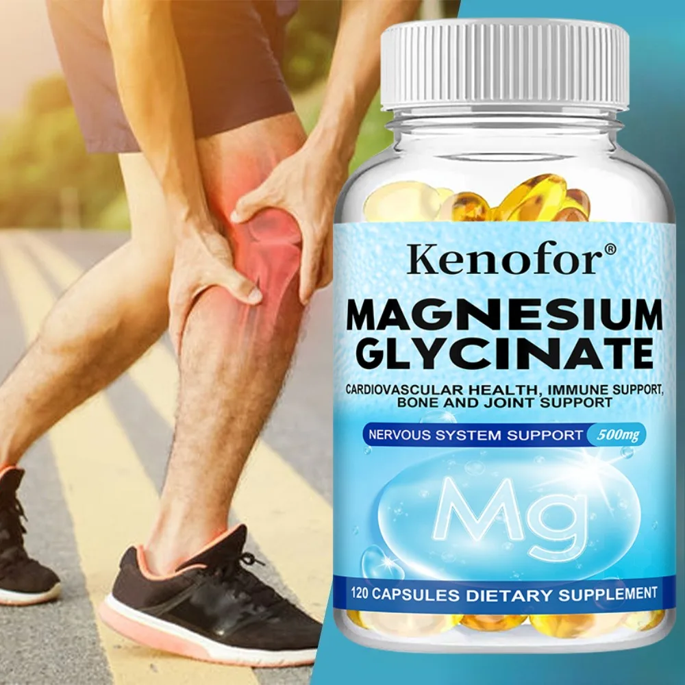 

High Absorption Magnesium Capsules 500mg - Helps with Stress, Muscle, Sleep, Joints, Bones, Immune and Cardiovascular Health