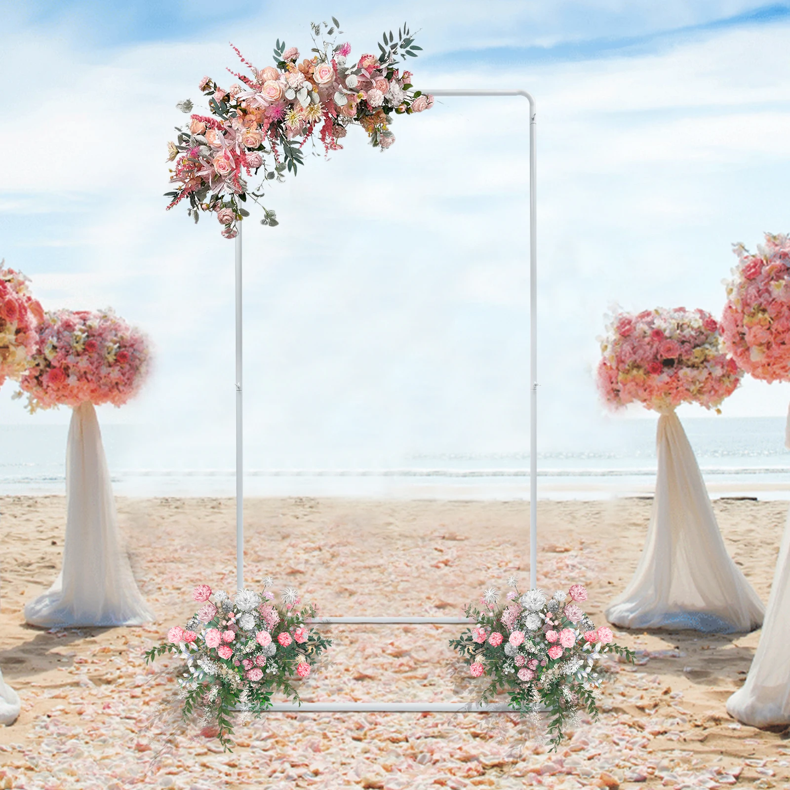 Rectangular Wedding Decoration Arch Metal Stand 2x1.05M Wedding Props Home Decoration