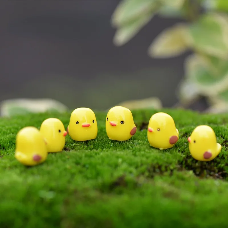 

3pcs Mini Chicken Yellow Chick Cute Dollhouse PVC Decorative Micro Landscape Miniatures Gardening Ornaments Accessories Crafts