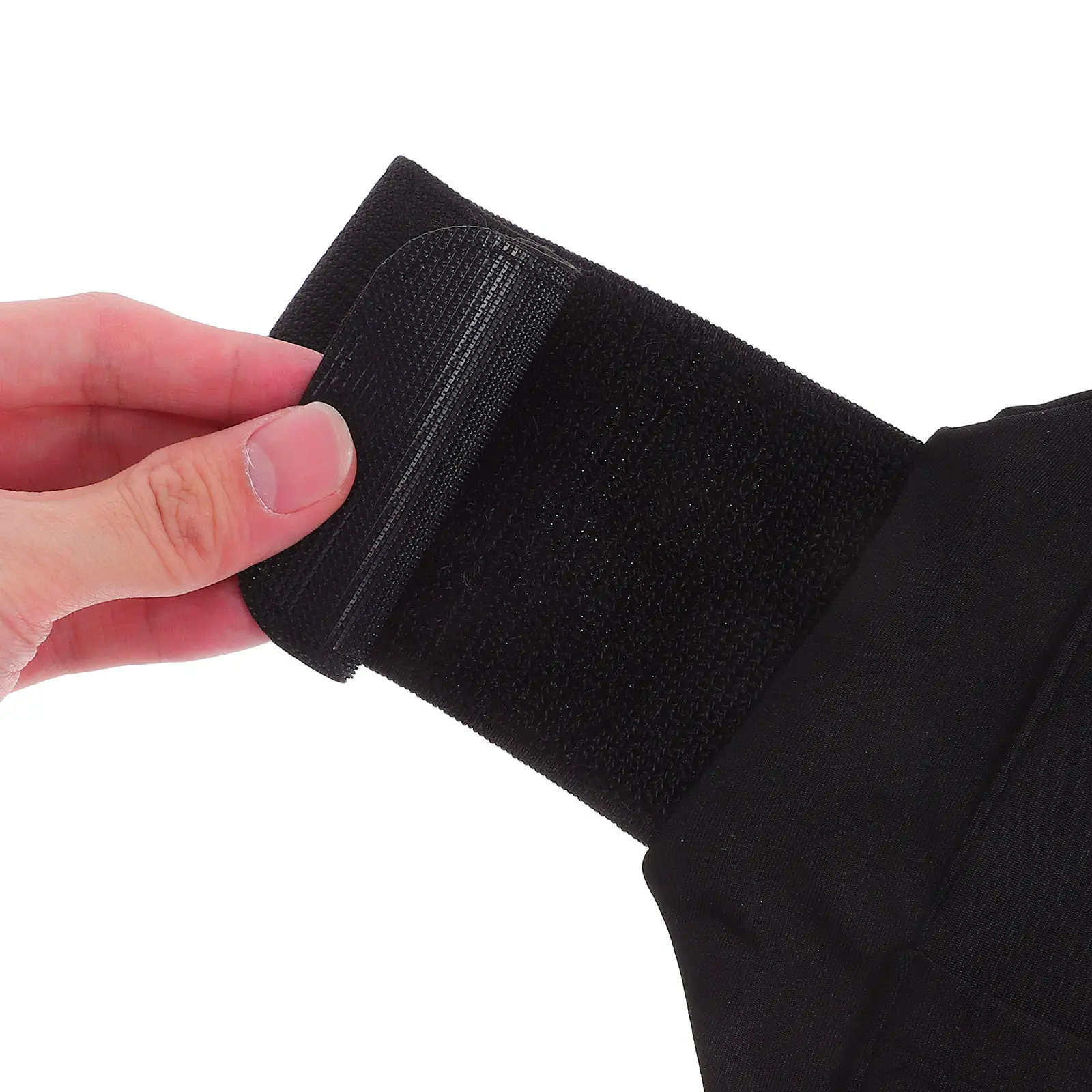 Black Sports Running Leg Pouch Elastic Calf Bag Hook Loop Tape Phone Holder Workout Phone Storage Bag for Outdoor Exercise