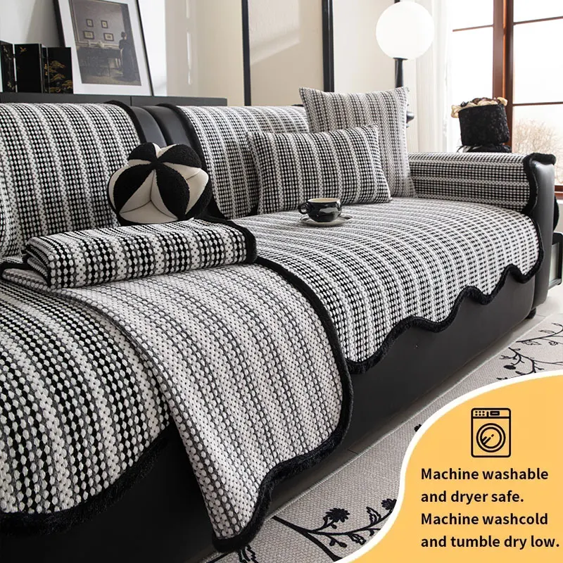 1PC-Herbst und Winter Ledersofa spezielles leichtes Luxus-High-End-Sofakissen, unregelmäßiges festes, rutschfestes Sofakissen