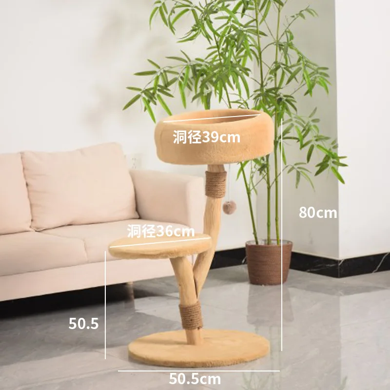 إطار تسلق القطط، صندوق من الخشب الصلب، لعبة عش القطط المتكاملة #5