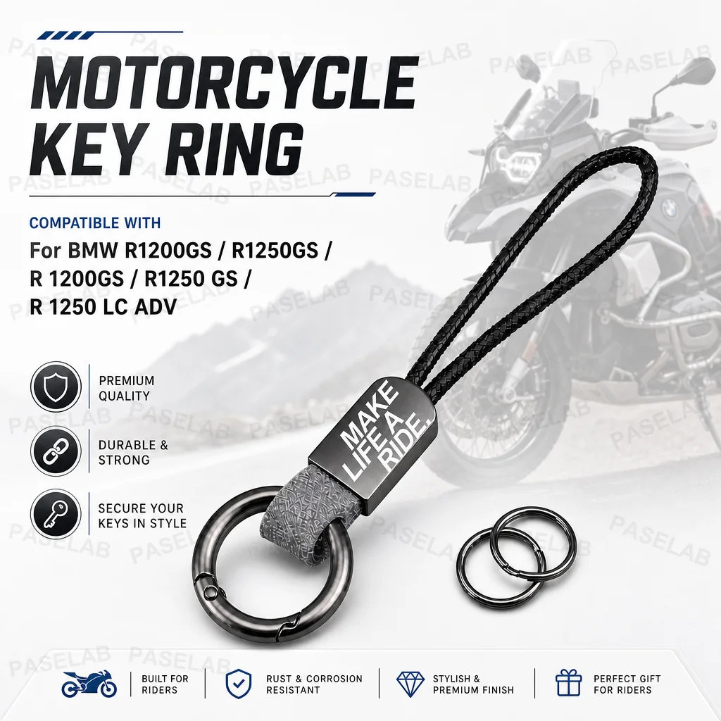 Universal Key Holder Microfiber Keychain Cowhide Wax Rope motorcycle For BMW R1200GS R1250GS R 1200GS R1250 GS R 1250 LC ADV