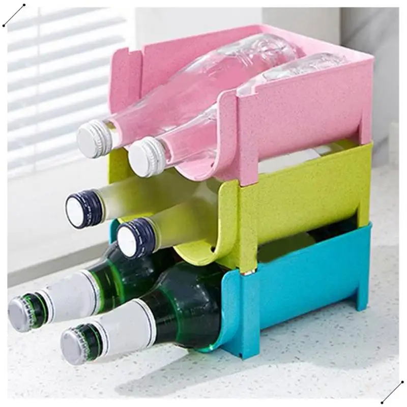 3Pcs Beer Holders Soda Can Holder Beer Holder Bottle Storage Rack Hanger Refrigerator Organizer Durable Easy Install Blue