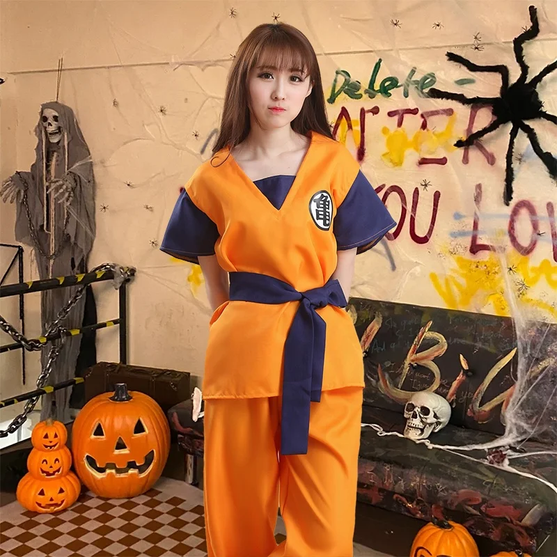 loween Costume Cosplay Abbigliamento per adulti Acoria Son Goku Costume per bambini Par Prop Tradizionale cinese Sta...